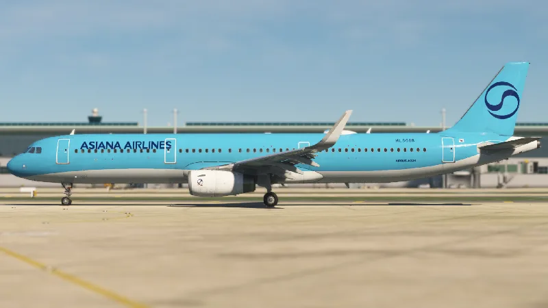 New Livery!!! [Fenixsim A321] Asiana Airlines￤HL8018 for Microsoft Flight Simulator 2020 and Microsoft Flight Simulator 2024